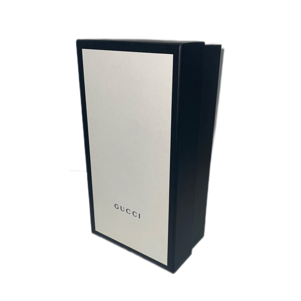 Gucci Black Exterior White Lid Box with Logo